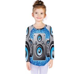 Sound System Music Disco Party Kids  Long Sleeve Tee