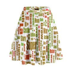 Screen Source Serif Text High Waist Skirt