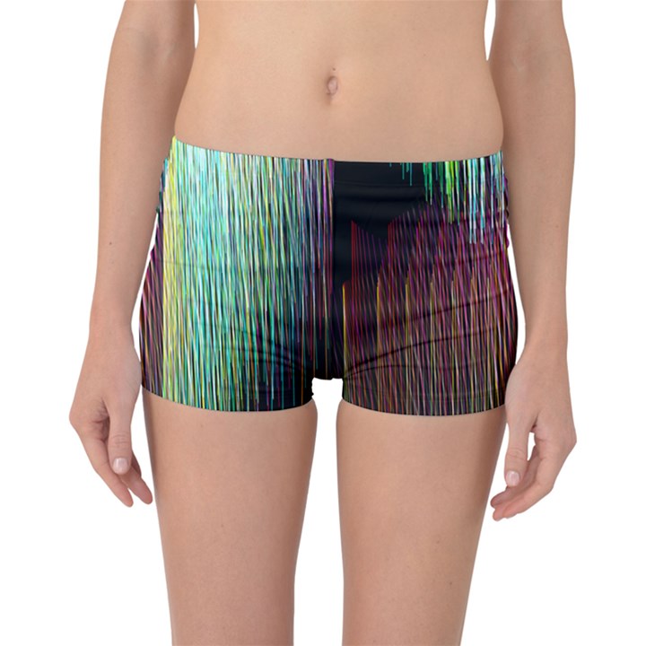 Screen Shot Line Vertical Rainbow Boyleg Bikini Bottoms