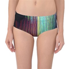 Screen Shot Line Vertical Rainbow Mid-waist Bikini Bottoms by Mariart