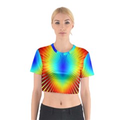 View Max Gain Resize Flower Floral Light Line Chevron Cotton Crop Top