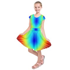 View Max Gain Resize Flower Floral Light Line Chevron Kids  Short Sleeve Dress by Mariart