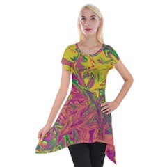 Colors Short Sleeve Side Drop Tunic by Valentinaart