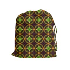 Kiwi Like Pattern Drawstring Pouches (Extra Large)