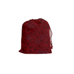 Red Roses Field Drawstring Pouches (small)  by designworld65