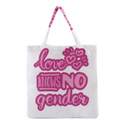 Love Knows No Gender Grocery Tote Bag