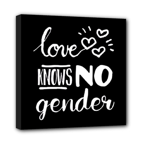Love Knows No Gender Mini Canvas 8  X 8  by Valentinaart