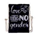 Love knows no gender Drawstring Bag (Small) View2