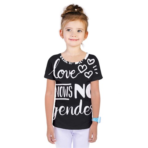 Love Knows No Gender Kids  One Piece Tee by Valentinaart