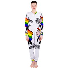 Rainbow Sheep Onepiece Jumpsuit (ladies)  by Valentinaart