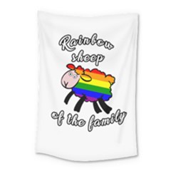 Rainbow Sheep Small Tapestry by Valentinaart
