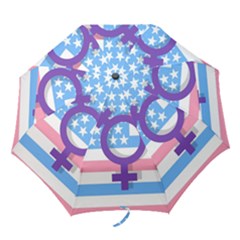 Transgender Flag Folding Umbrellas by Valentinaart