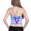 Transgender flag Spaghetti Strap Bra Top View2