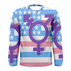 Transgender Flag Men s Long Sleeve Tee by Valentinaart