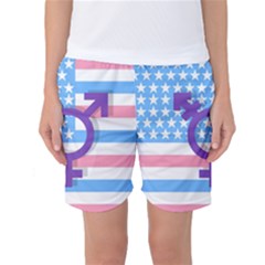 Transgender Flag Women s Basketball Shorts by Valentinaart