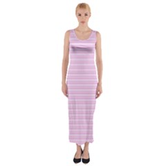 Lines Pattern Fitted Maxi Dress