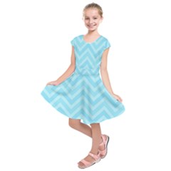 Zigzag  Pattern Kids  Short Sleeve Dress by Valentinaart