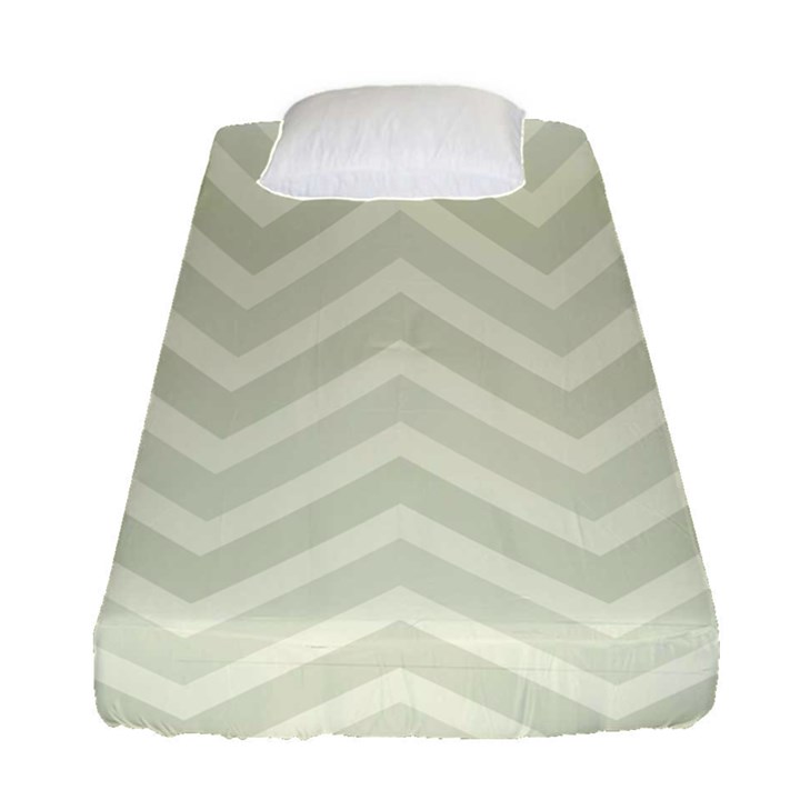 Zigzag  pattern Fitted Sheet (Single Size)