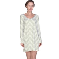 Zigzag  pattern Long Sleeve Nightdress