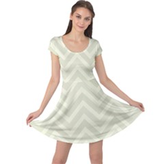 Zigzag  pattern Cap Sleeve Dresses
