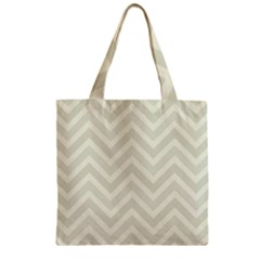 Zigzag  pattern Zipper Grocery Tote Bag