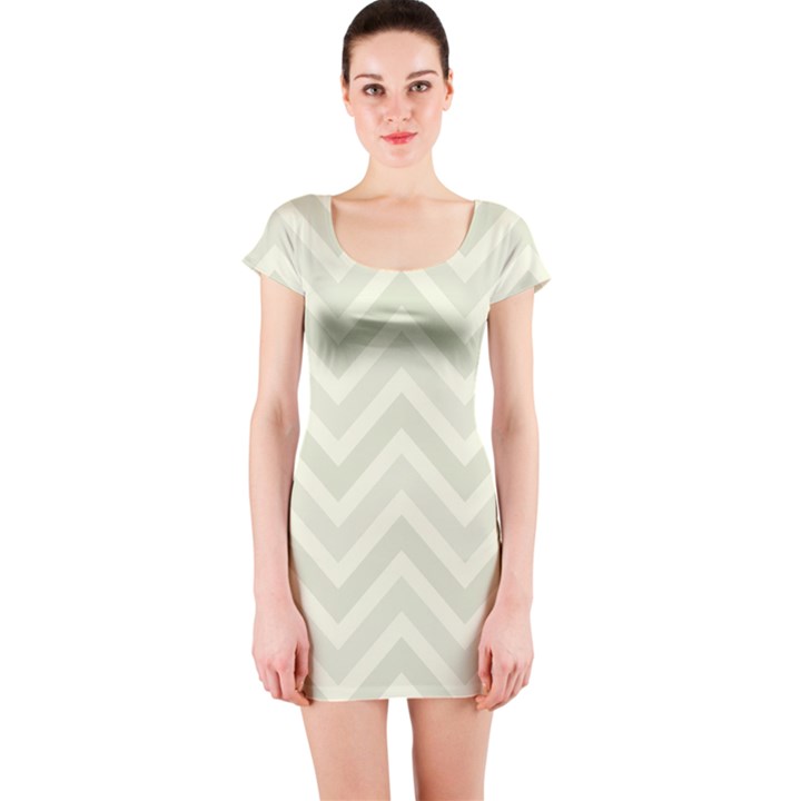 Zigzag  pattern Short Sleeve Bodycon Dress