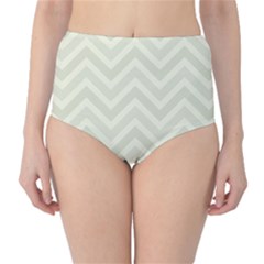 Zigzag  pattern High-Waist Bikini Bottoms