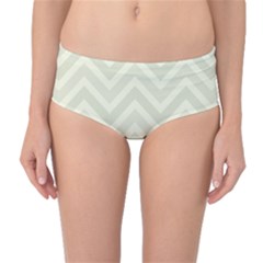 Zigzag  pattern Mid-Waist Bikini Bottoms
