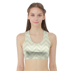 Zigzag  pattern Sports Bra with Border