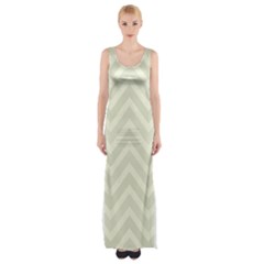 Zigzag  pattern Maxi Thigh Split Dress