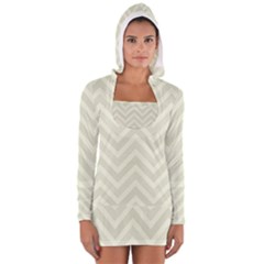 Zigzag  pattern Women s Long Sleeve Hooded T-shirt