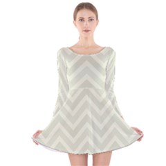 Zigzag  pattern Long Sleeve Velvet Skater Dress