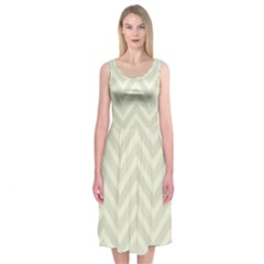 Zigzag  pattern Midi Sleeveless Dress