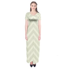 Zigzag  pattern Short Sleeve Maxi Dress