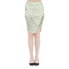Zigzag  pattern Midi Wrap Pencil Skirt