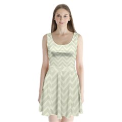 Zigzag  pattern Split Back Mini Dress 