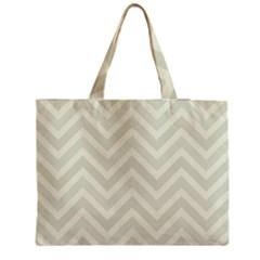 Zigzag  pattern Medium Zipper Tote Bag