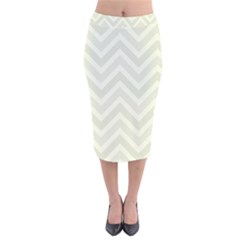 Zigzag  pattern Velvet Midi Pencil Skirt