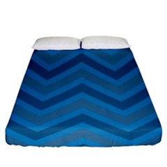 Zigzag  pattern Fitted Sheet (King Size)