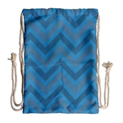 Zigzag  pattern Drawstring Bag (Large)