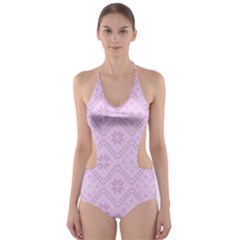 Pattern Cut-Out One Piece Swimsuit