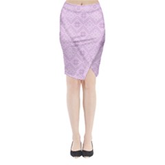 Pattern Midi Wrap Pencil Skirt