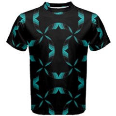 Background Black Blue Polkadot Men s Cotton Tee by Mariart