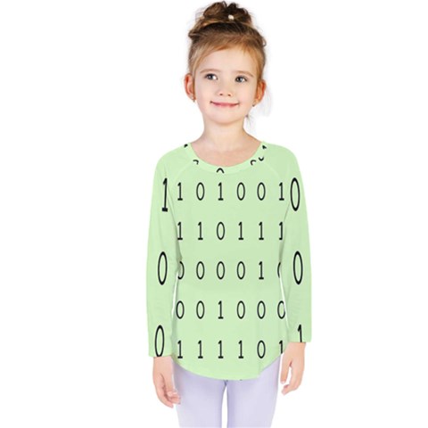 Code Number One Zero Kids  Long Sleeve Tee by Mariart