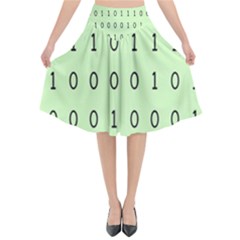 Code Number One Zero Flared Midi Skirt by Mariart