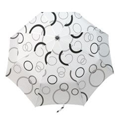 Circle Round Black Grey Folding Umbrellas by Mariart