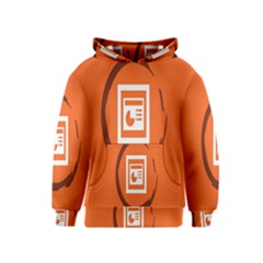 Circles Orange Kids  Pullover Hoodie