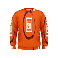 Circles Orange Kids  Sweatshirt