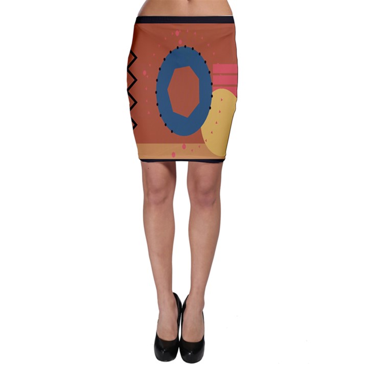 Digital Music Is Described Sound Waves Bodycon Skirt