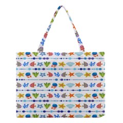 Coral Reef Fish Coral Star Medium Tote Bag by Mariart